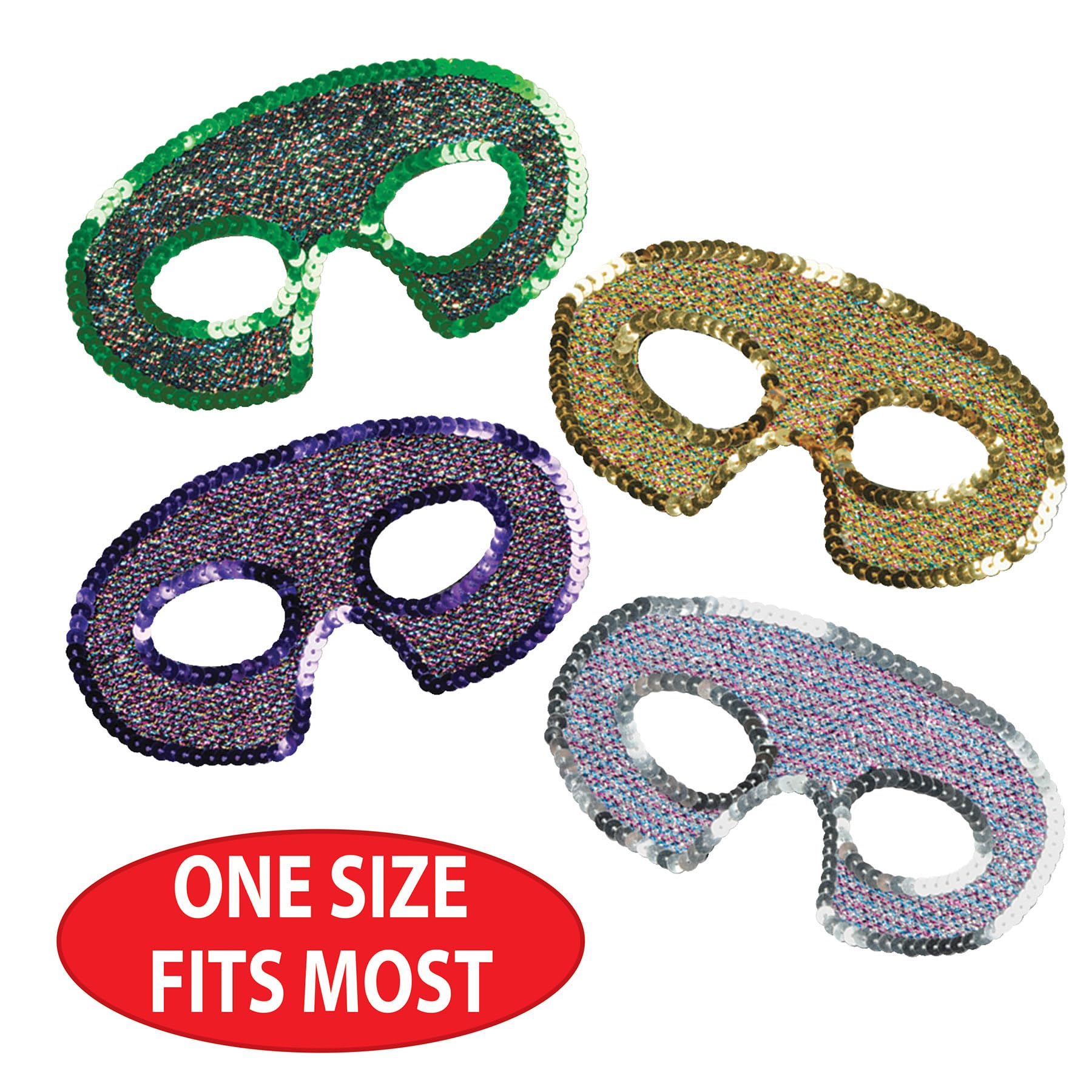 Foto 4 pulgar | Half Masks Beistle Con Lentejuelas Para Ocasiones Festivas - Venta Internacional.