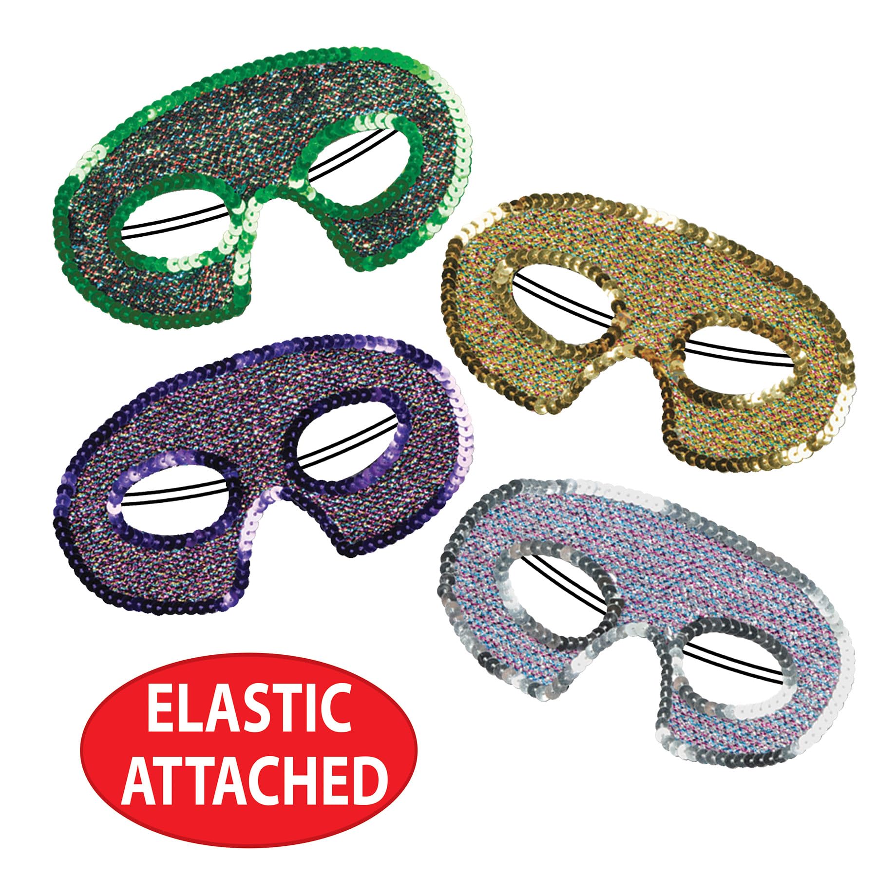 Foto 6 pulgar | Half Masks Beistle Con Lentejuelas Para Ocasiones Festivas - Venta Internacional.
