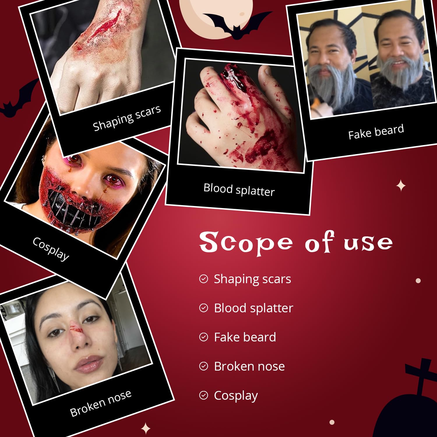 Foto 3 | Kit De Maquillaje Dress-up-america Halloween Sfx Realistic Bloody - Venta Internacional.