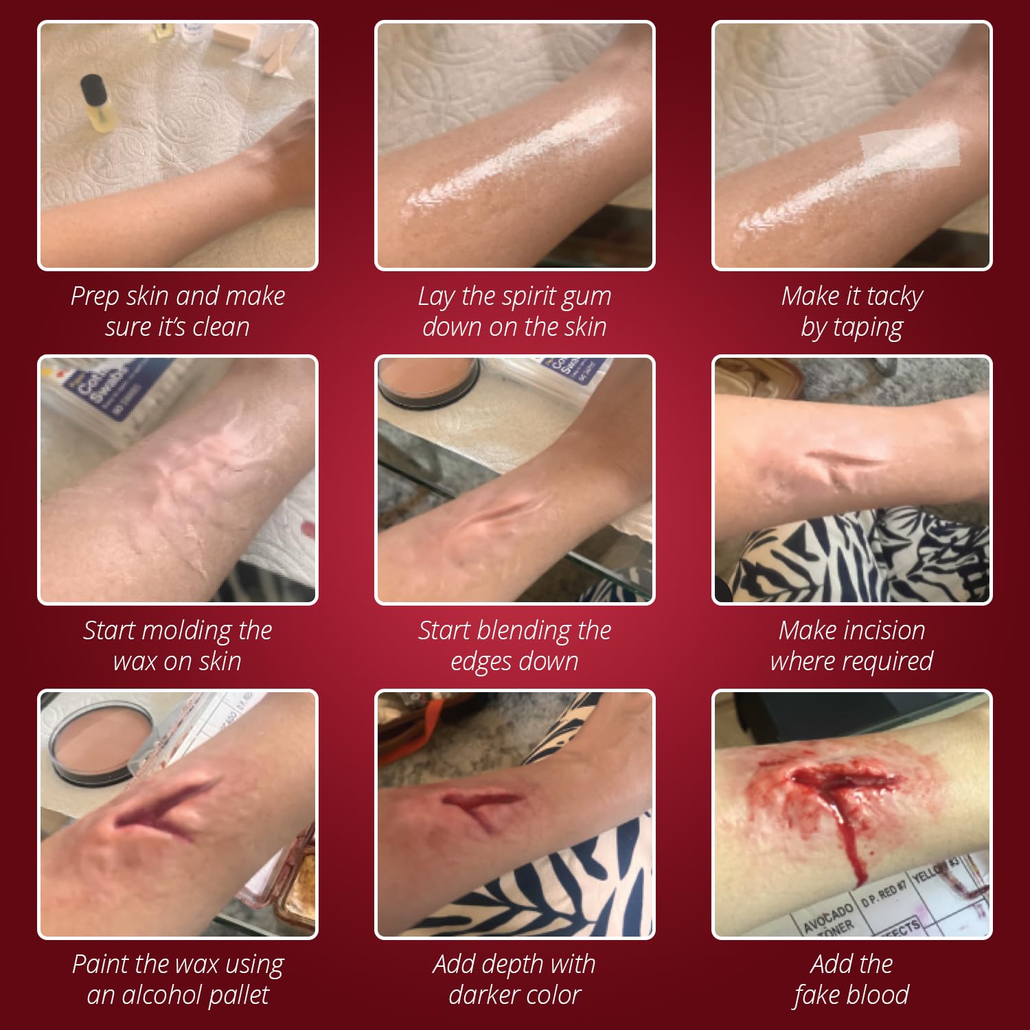 Foto 4 | Kit De Maquillaje Dress-up-america Halloween Sfx Realistic Bloody - Venta Internacional.