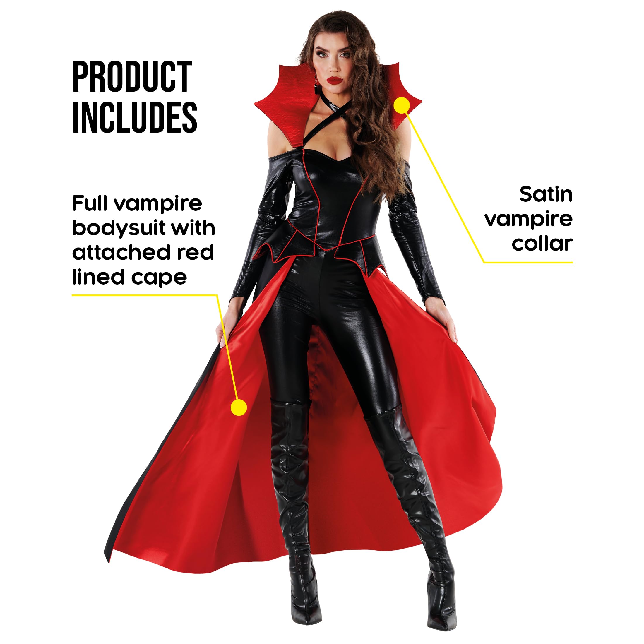 Foto 3 pulgar | Disfraz De Vampiro Morph Vampiress Con Capa Para Mujer - Venta Internacional.