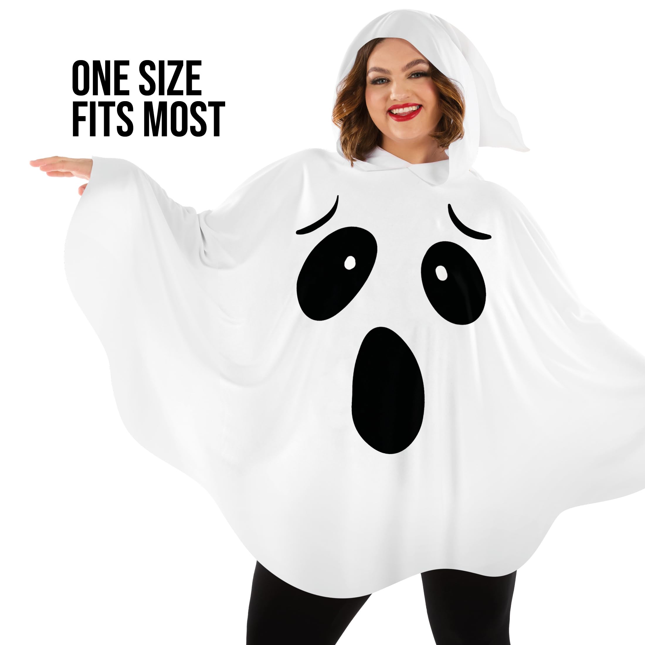 Foto 3 pulgar | Poncho Morph Ghost Para Mujer Adulta Con Disfraz De Fantasma Para Halloween - Venta Internacional.