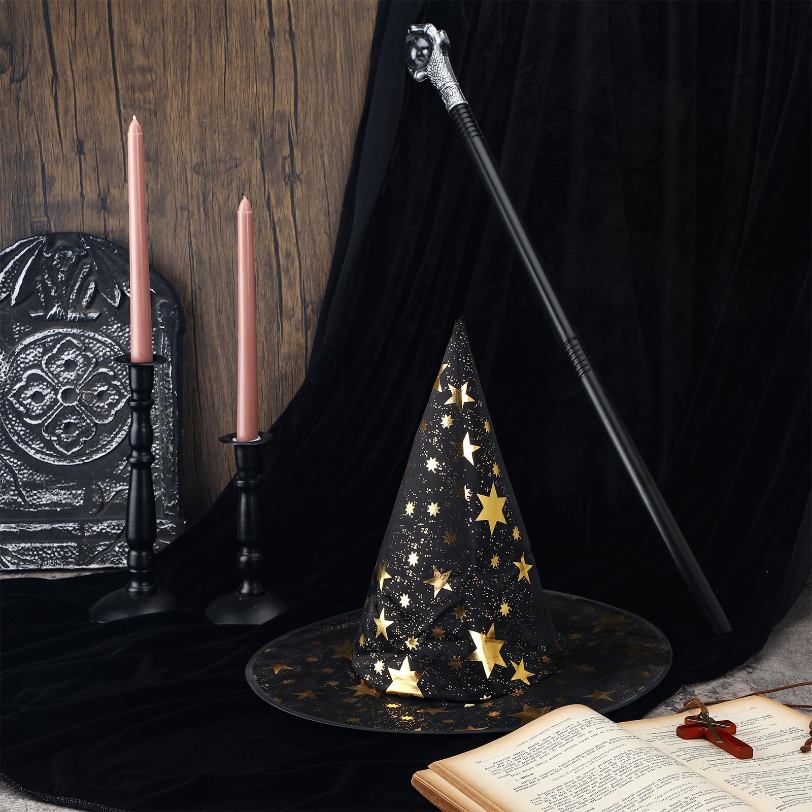 Foto 5 pulgar | Set De Disfraz De Mago De Halloween Hicarer Para Adultos (negro) - Venta Internacional.