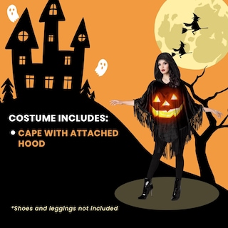 Foto 5 | Poncho Jack-o-lantern De Costume Fun World Para Mujer Halloween - Venta Internacional.