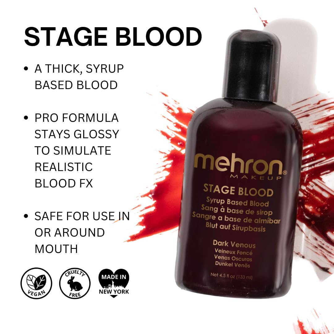 Foto 4 pulgar | Maquillaje Mehron De Sangre Falsa  Lavable Con Sangre  Halloween - Venta Internacional.