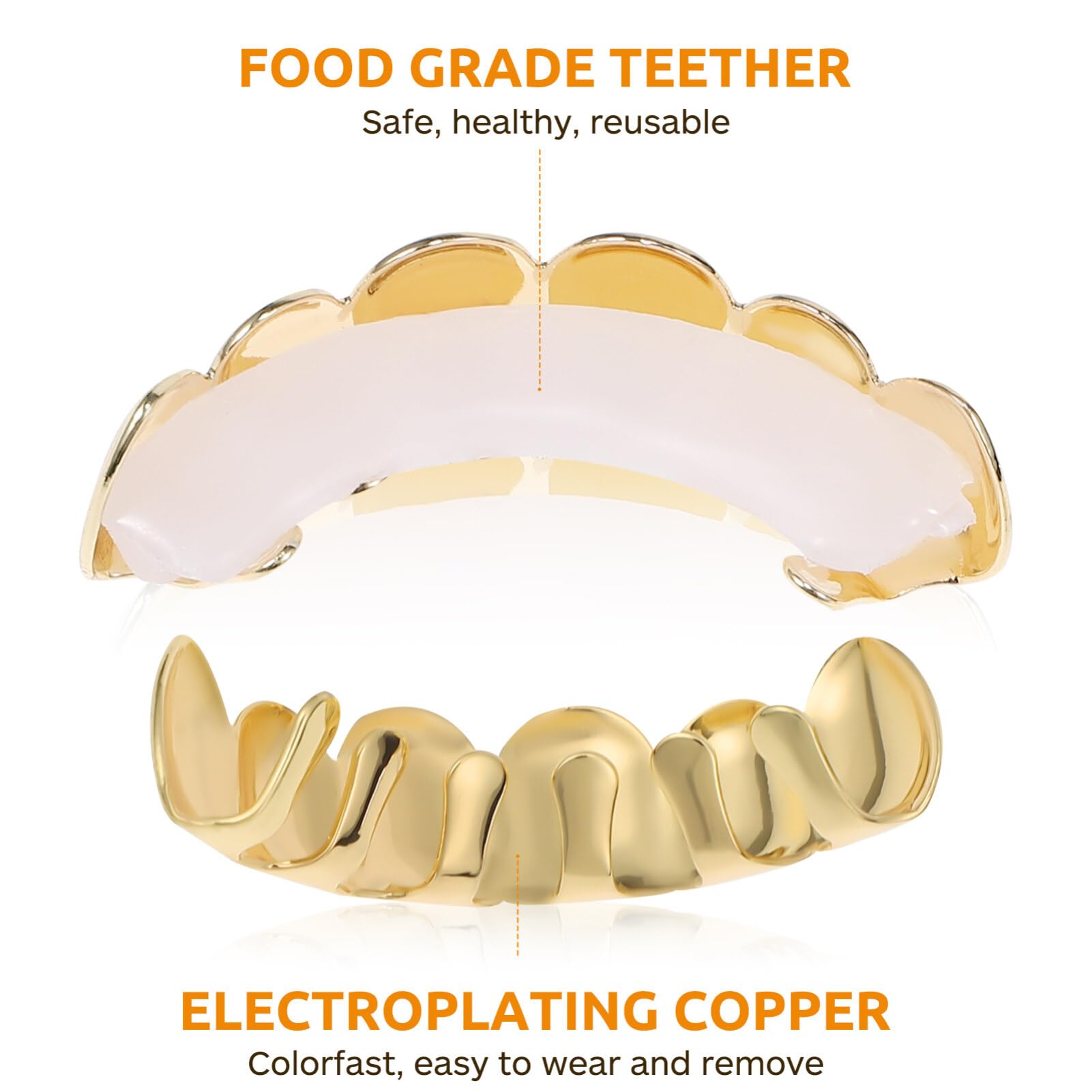 Foto 5 pulgar | Accesorios Metálicos Para Fiestas De Halloween Nuobesty De Teeth Grills - Venta Internacional.