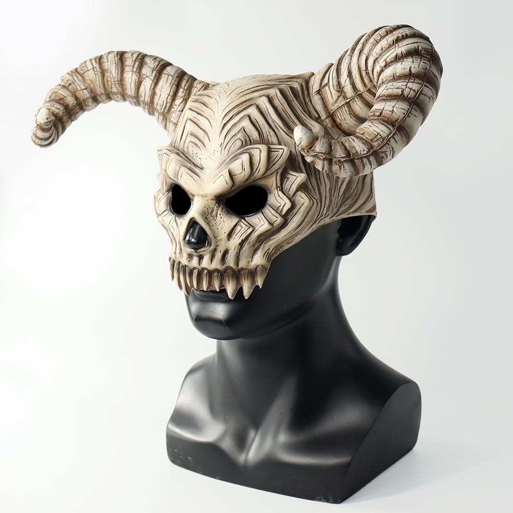 Foto 3 pulgar | Máscara De Halloween Infinity Gauntlet Con Calavera De Demonio Y Cuernos De Carnero - Venta Internacional.