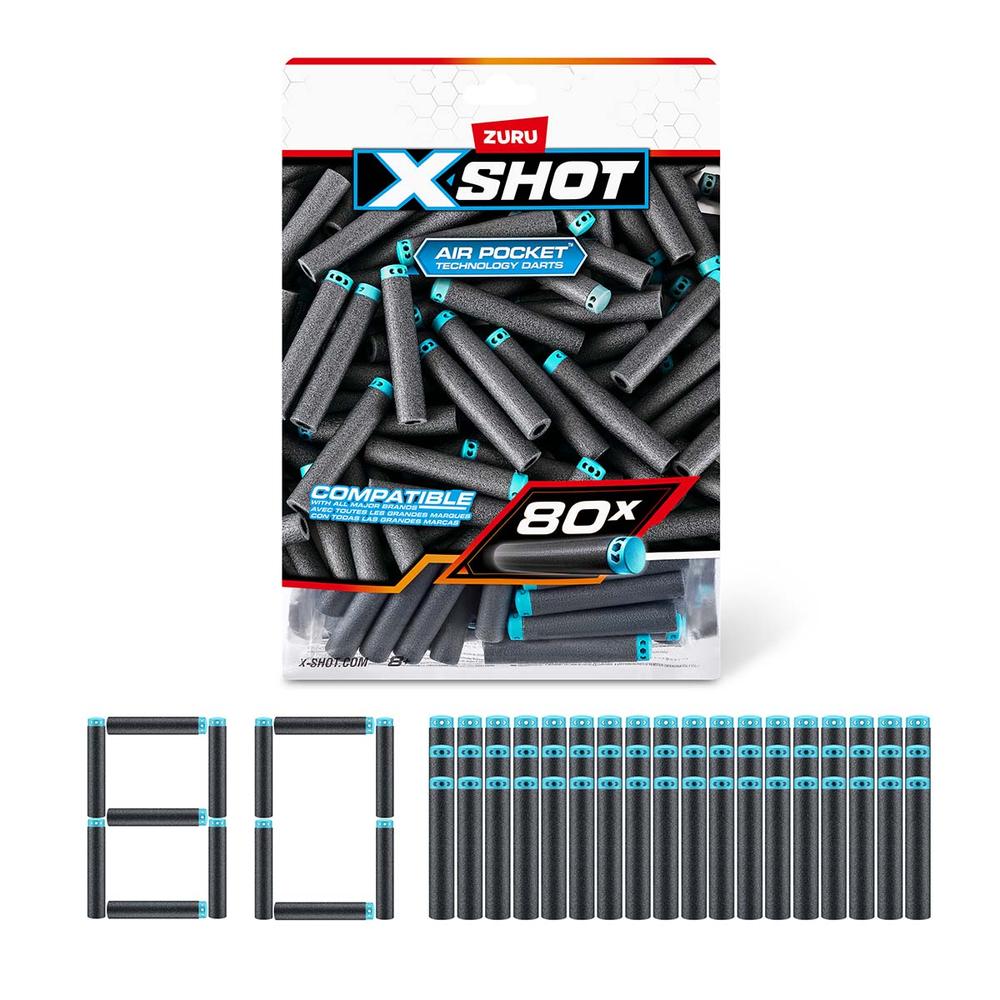 Foto 3 pulgar | Xshot Repuestos De Balas De Juguete Refill Air Pocket Technology 80 Dardos