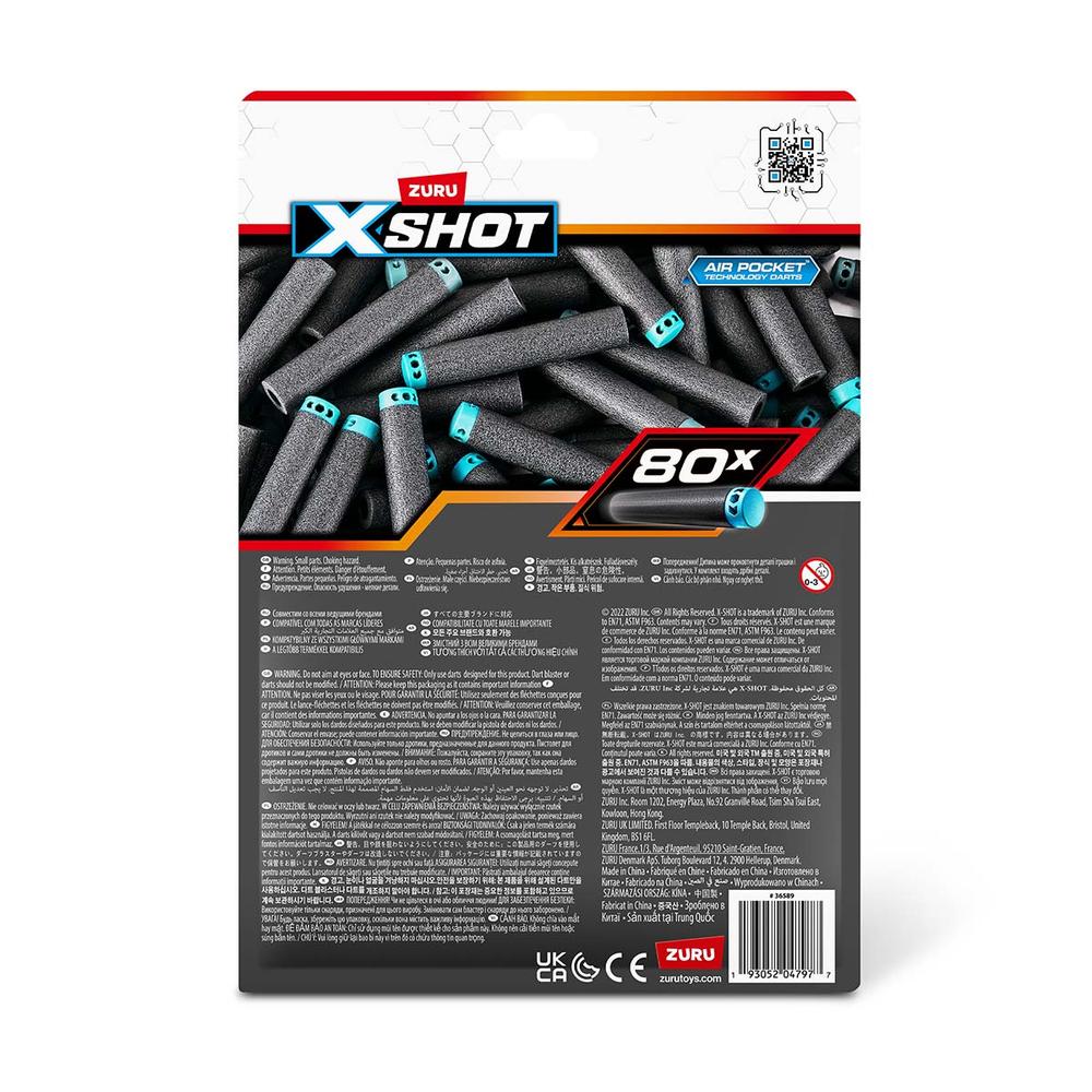 Foto 4 pulgar | Xshot Repuestos De Balas De Juguete Refill Air Pocket Technology 80 Dardos