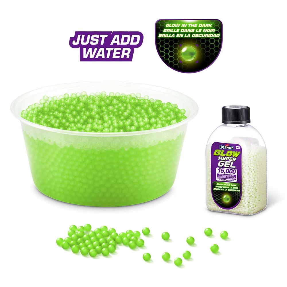 Foto 5 | Xshot Pistola De Juguete Refill Glow Hyper Gel 15000 Municiones De Gel