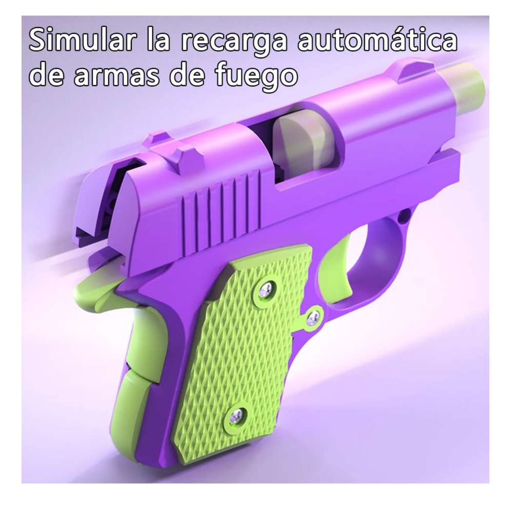 Foto 5 pulgar | Juguetes Antiestrés Pistola Lab.g  Violeta Verde Claro