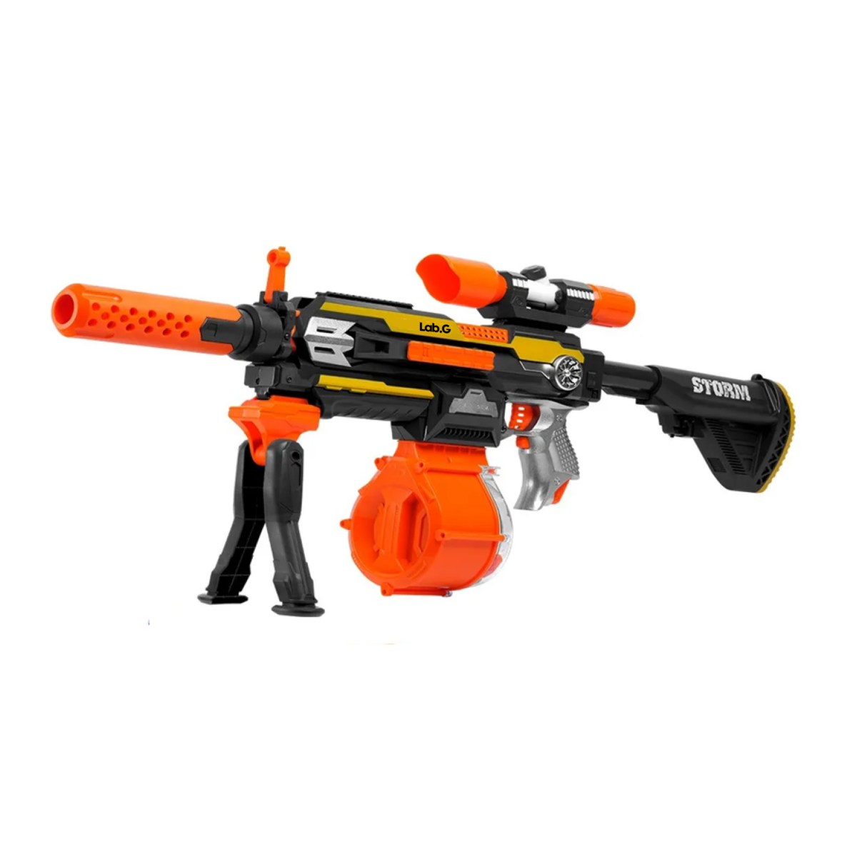 Foto 1 | Pistola Eléctrica Dardos 127pz Lab.g   Negro Naranja