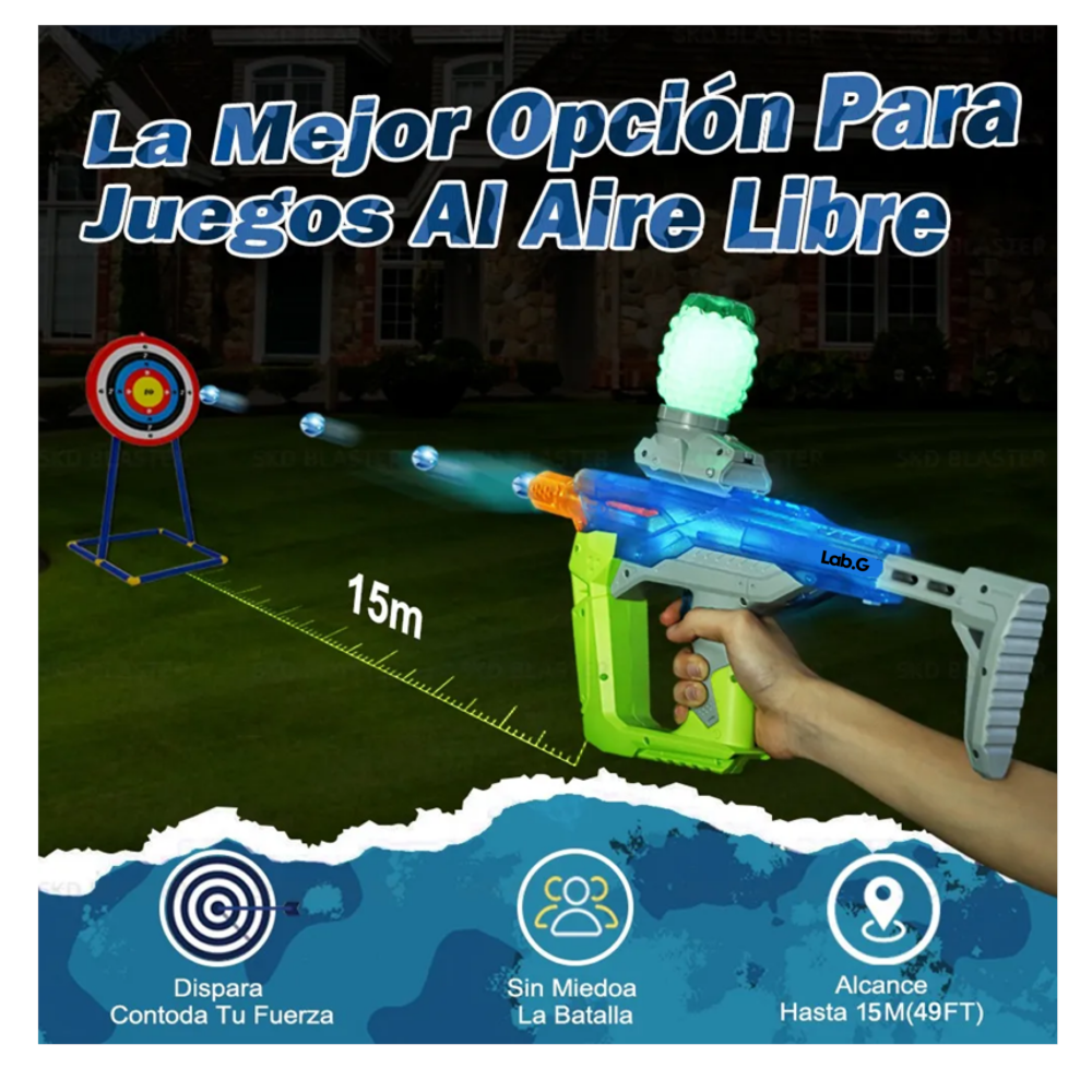 Foto 4 pulgar | Juguete De Pistola Lab.g  Azul 12pz