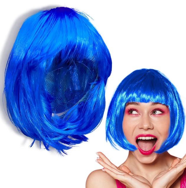 Foto 4 | Peluca Xtellar Corta Lacia Azul Mar Disfraz Fantasía Fiesta Cosplay