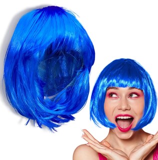 Foto 4 | Peluca Xtellar Corta Lacia Azul Mar Disfraz Fantasía Fiesta Cosplay