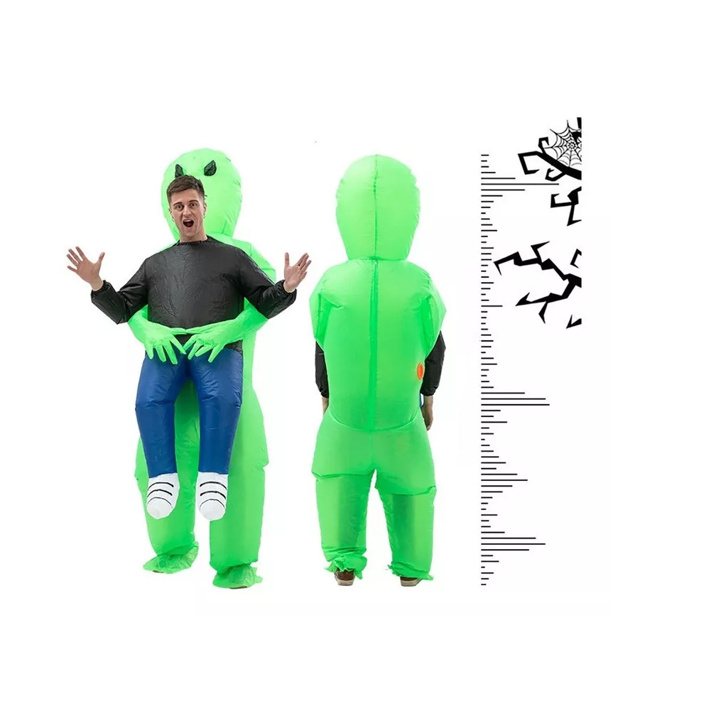 Foto 5 pulgar | Alien Ropa Inflable De Halloween Abrazo Fantasma Hombre Talla L Color Verde