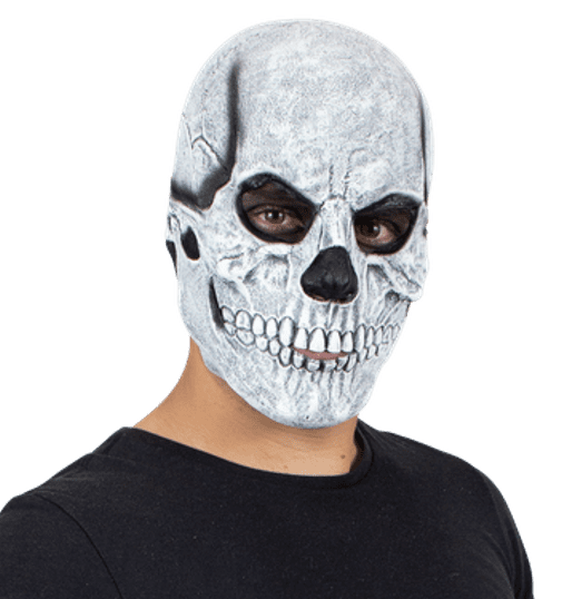 Máscara De Calavera Esqueleto White Skull Disfraz Halloween $700