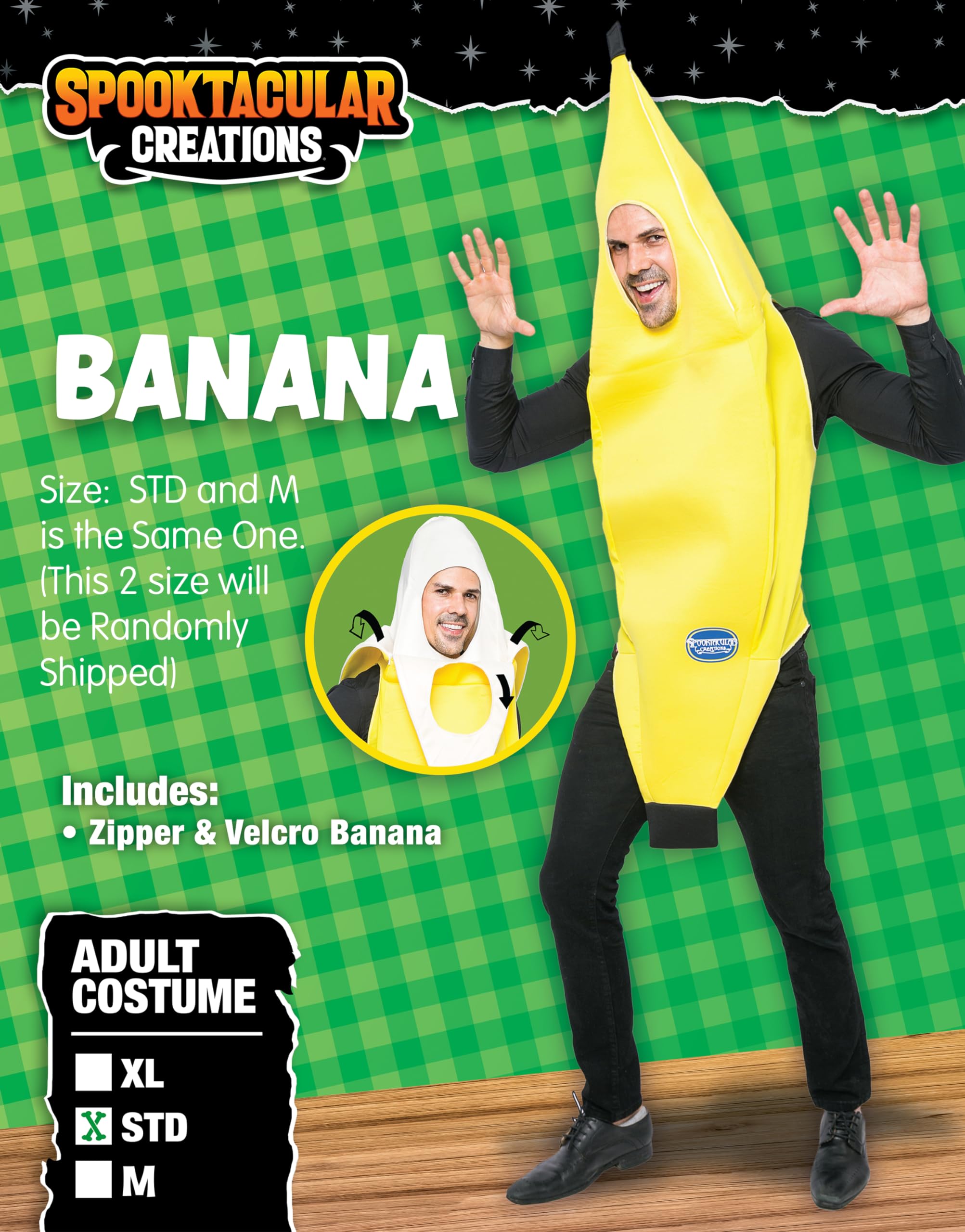 Foto 3 pulgar | Disfraz Spooktacular Creations Appeal Banana Deluxe Para Adultos - Venta Internacional.