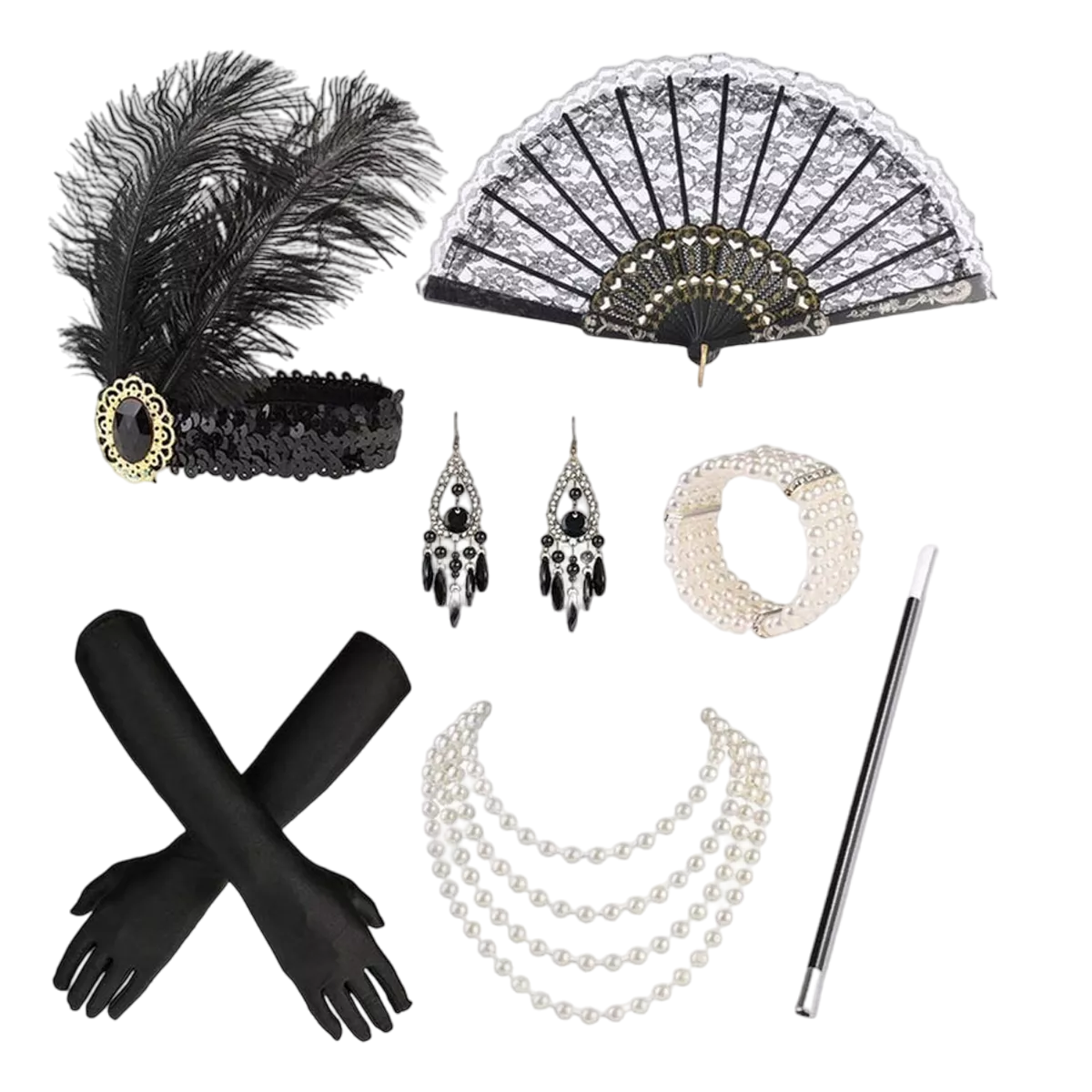 Accesorios Gatsby Chicago Disfraz Vintage Epoca 1920s Suela