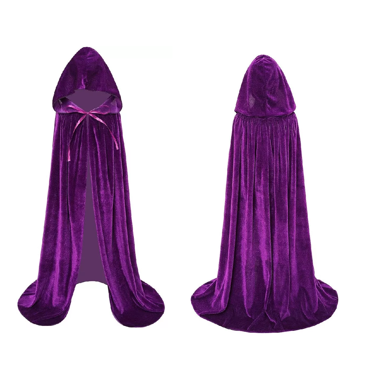 Foto 5 pulgar | Disfraz Cosplay Capa Con Capucha Capa De Halloween 170 Cm Purpura