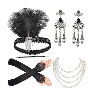 Foto 1 | Accesorios Gatsby Chicago Disfraz Vintage Epoca 1920s Negro