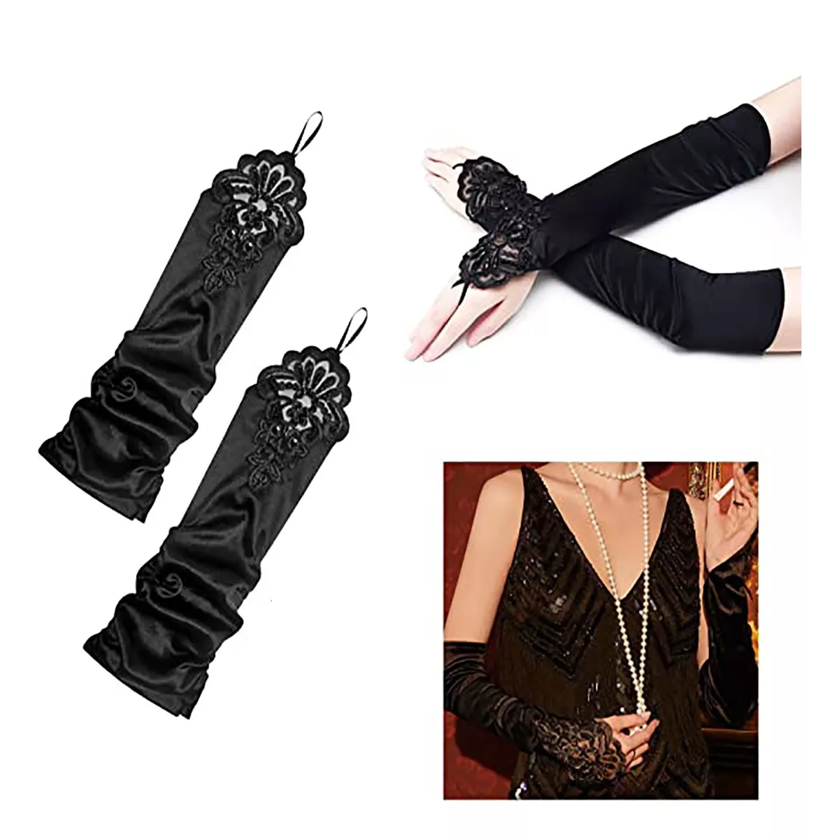 Foto 4 pulgar | Accesorios Gatsby Chicago Disfraz Vintage Epoca 1920s Negro