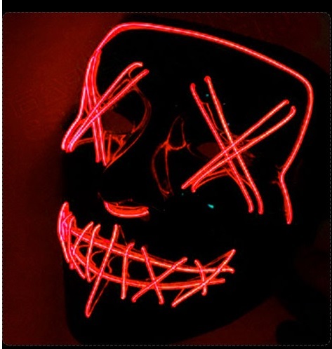 Foto 7 | Paquete De 2 Máscaras Con Iluminación Led Halloween Estilo ''purge'' / Purga