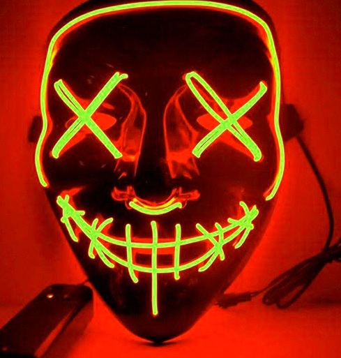 Foto 8 | Paquete De 2 Máscaras Con Iluminación Led Halloween Estilo ''purge'' / Purga