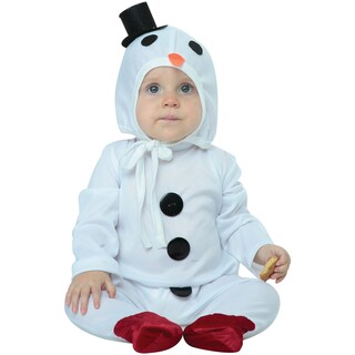 Foto 1 | Disfraz Rev Mameluco Muñeco De Nieve Color Blanco Para Bebé Talla 6 A 12 Mese