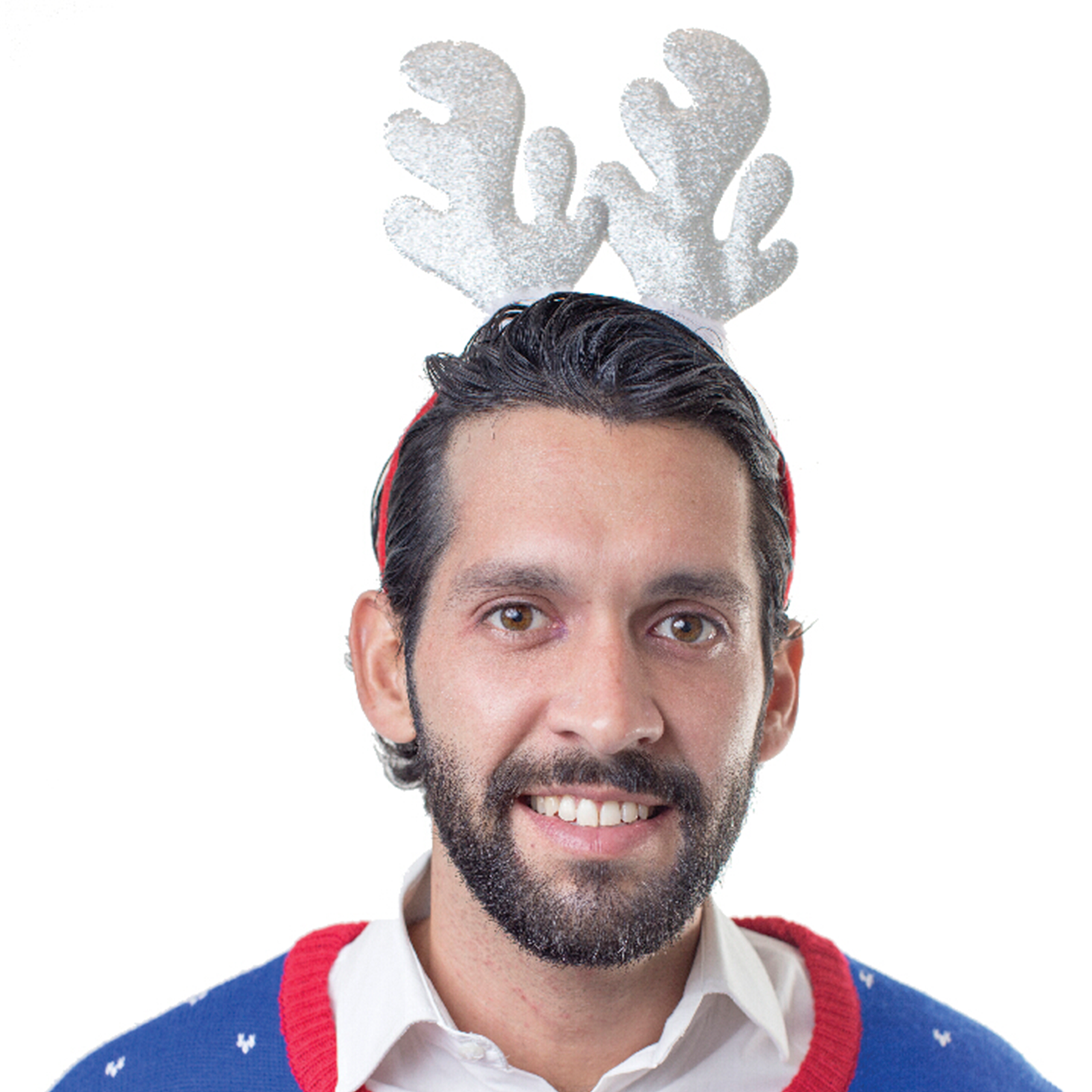 Foto 2 pulgar | Diadema De Reno Rev Diseño Navideño Color Plateado Para Navidad