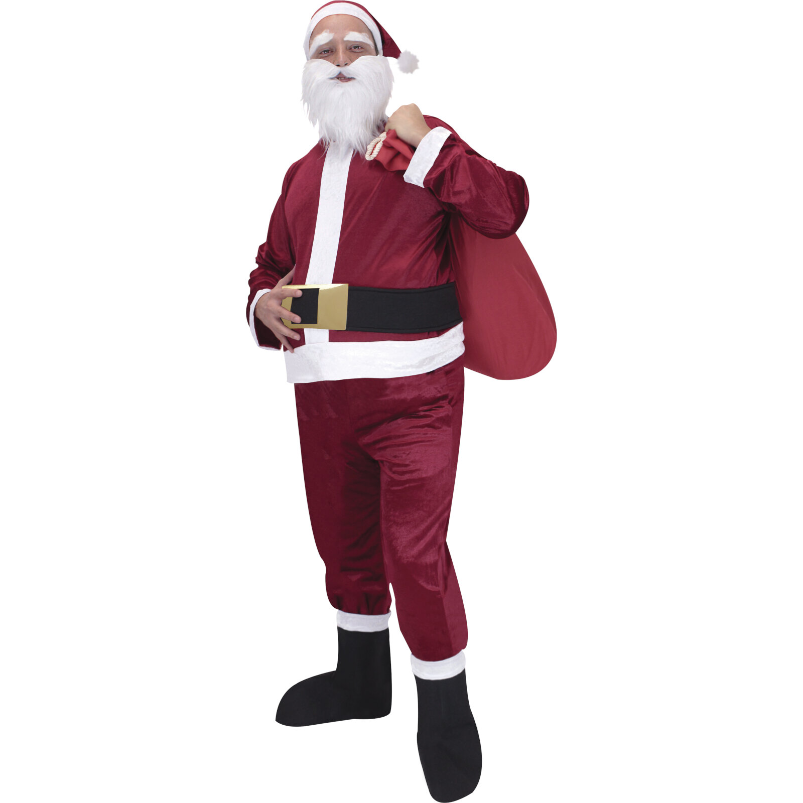 Traje De Santa Claus Deluxe Rev Disfraz De Santa Para Navidad Color Rojo Para Navidad