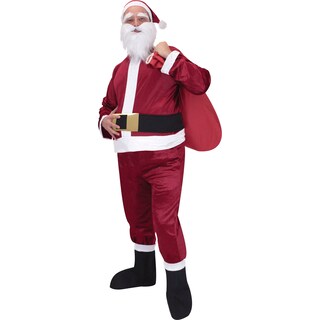 Foto 1 | Traje De Santa Claus Deluxe Rev Disfraz De Santa Para Navidad Color Rojo Para Navidad