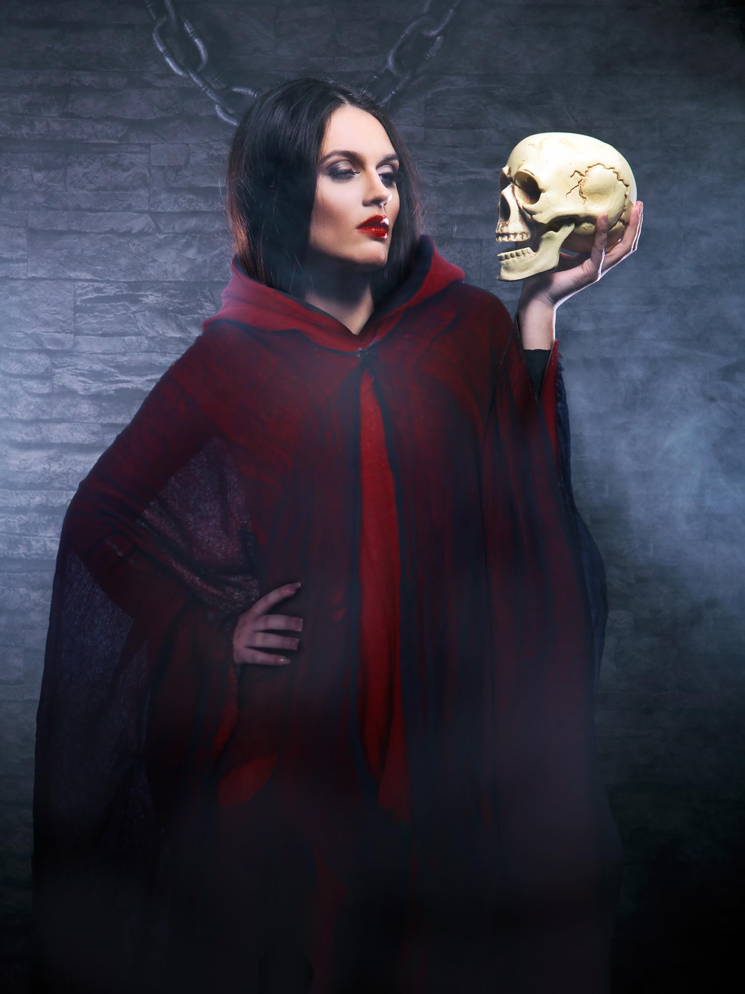 Foto 5 | Capa Medieval Geyoga de Halloween Lino Tamaño Mediano - Venta Internacional