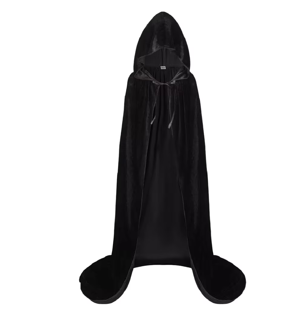 Foto 2 pulgar | Disfraz Capa Con Capucha Capa De Halloween 170 Cm Negro