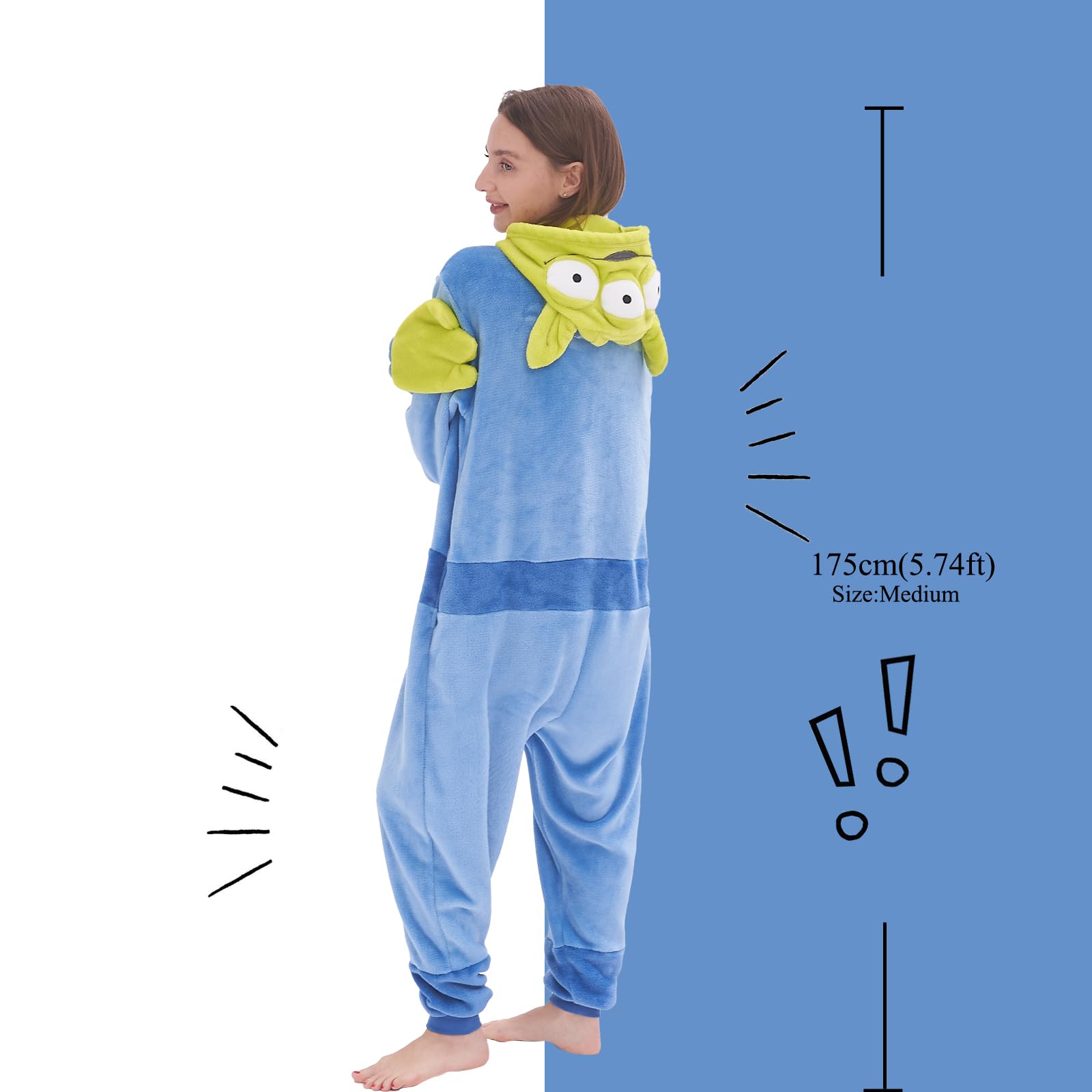 Foto 6 pulgar | Disfraz Unisex Onesie Pijama Gonaap Alien Para Adulto, Talla Xl - Venta Internacional.