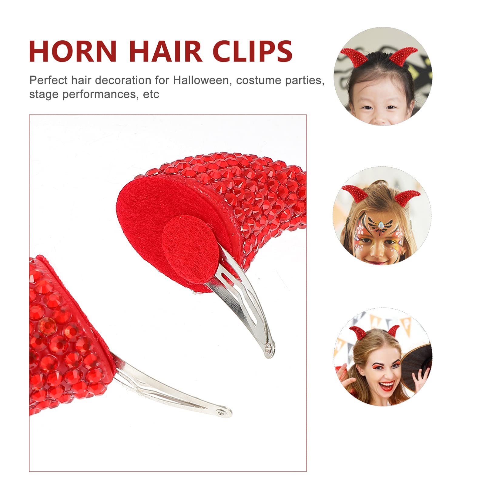 Foto 5 pulgar | Broches para Cabello Beaupretty Cuernos - Venta Internacional