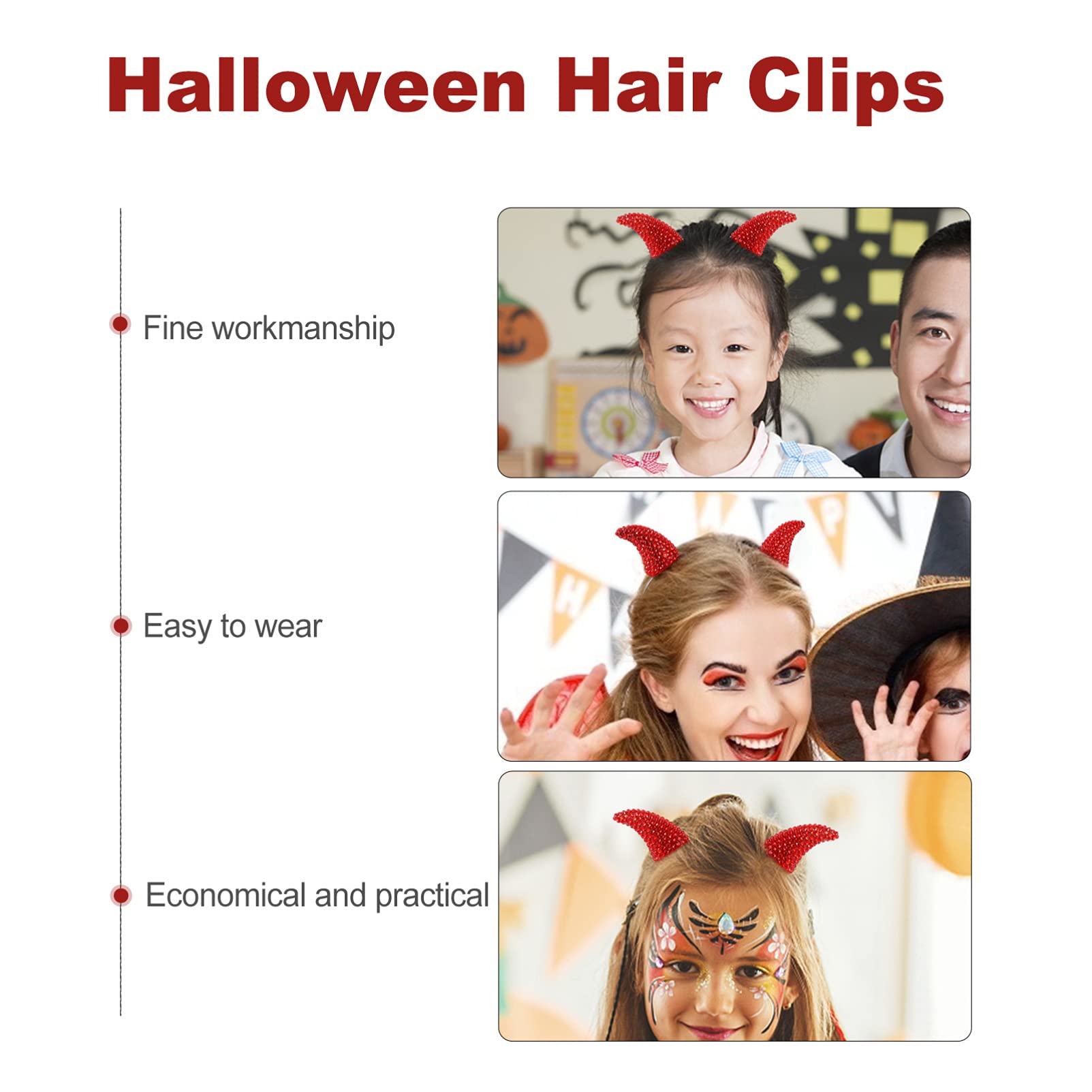 Foto 6 pulgar | Broches para Cabello Beaupretty Cuernos - Venta Internacional