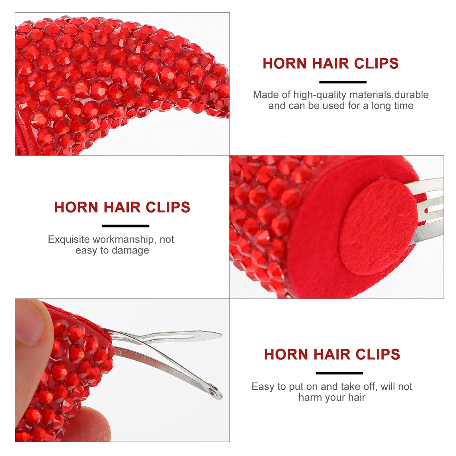 Foto 7 pulgar | Broches para Cabello Beaupretty Cuernos - Venta Internacional
