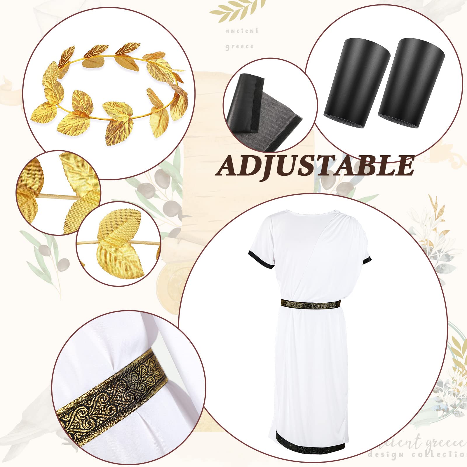 Foto 4 pulgar | Disfraz de Toga Griega Talla Chica para Hombre - Venta Internacional