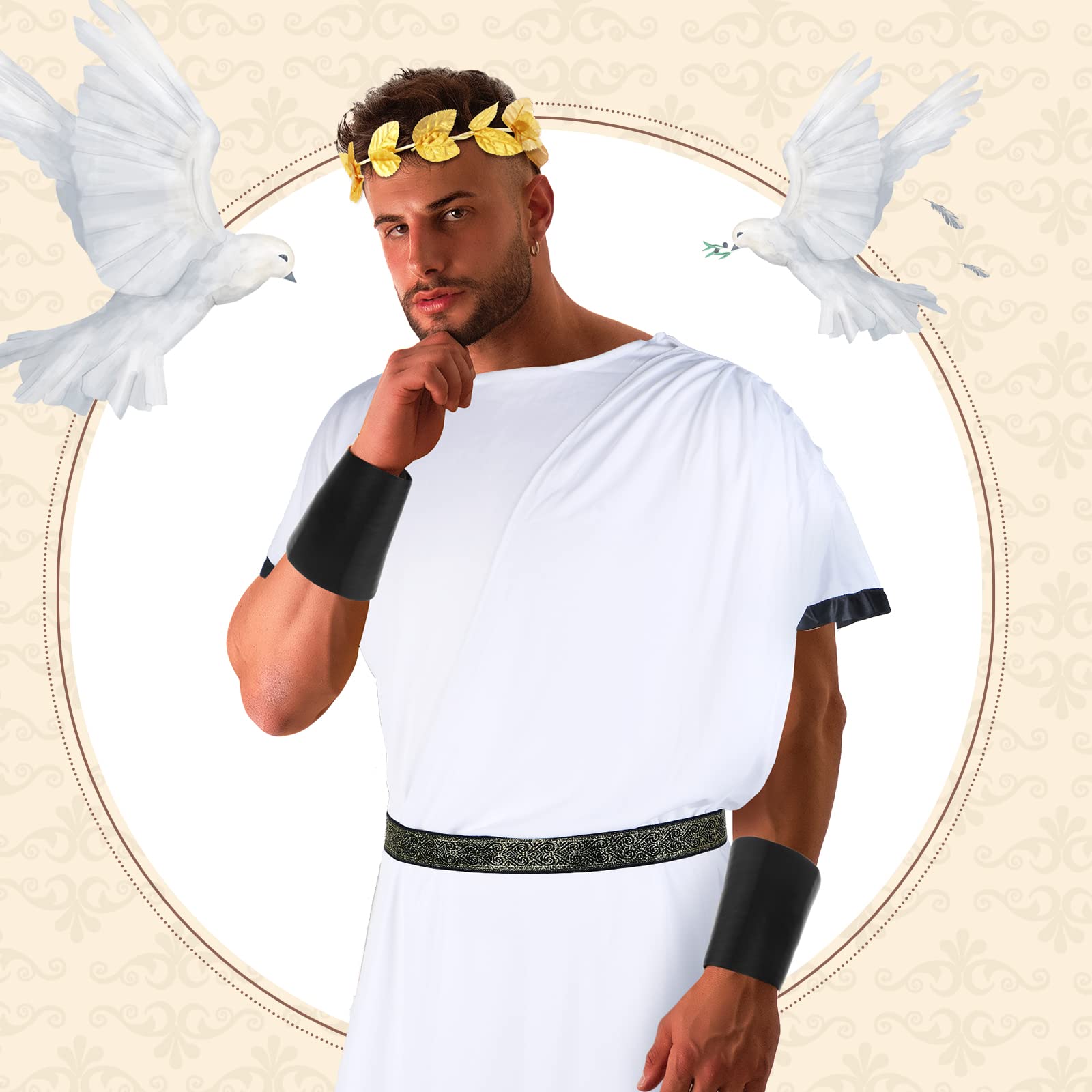 Foto 6 pulgar | Disfraz de Toga Griega Talla Chica para Hombre - Venta Internacional