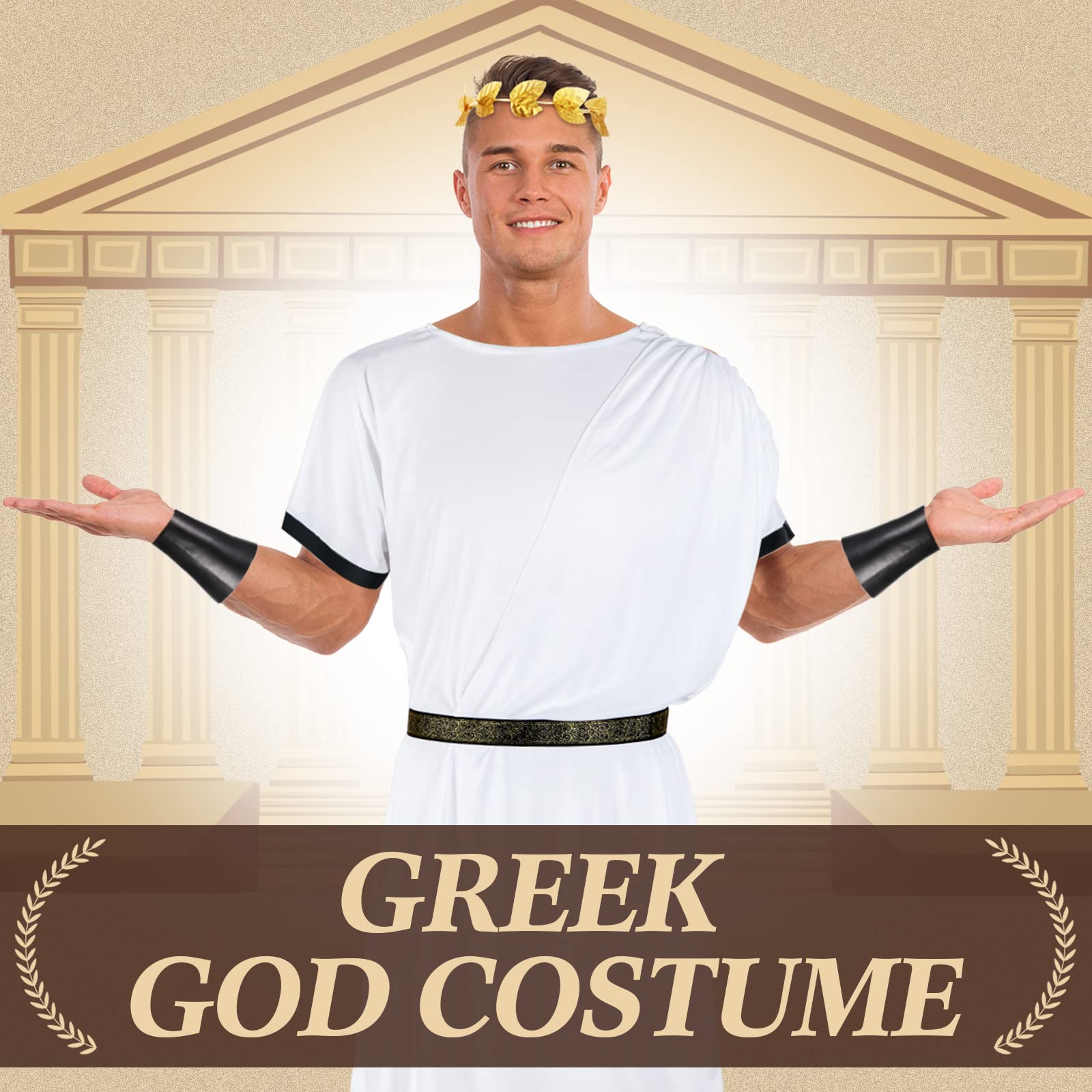 Foto 7 pulgar | Disfraz de Toga Griega Talla Chica para Hombre - Venta Internacional