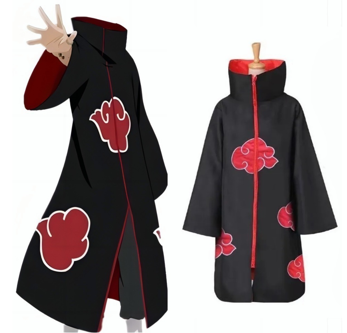 Disfraz De Naruto Akatsuki Ninja Abrigo Capa Cosplay Ropa Talla S