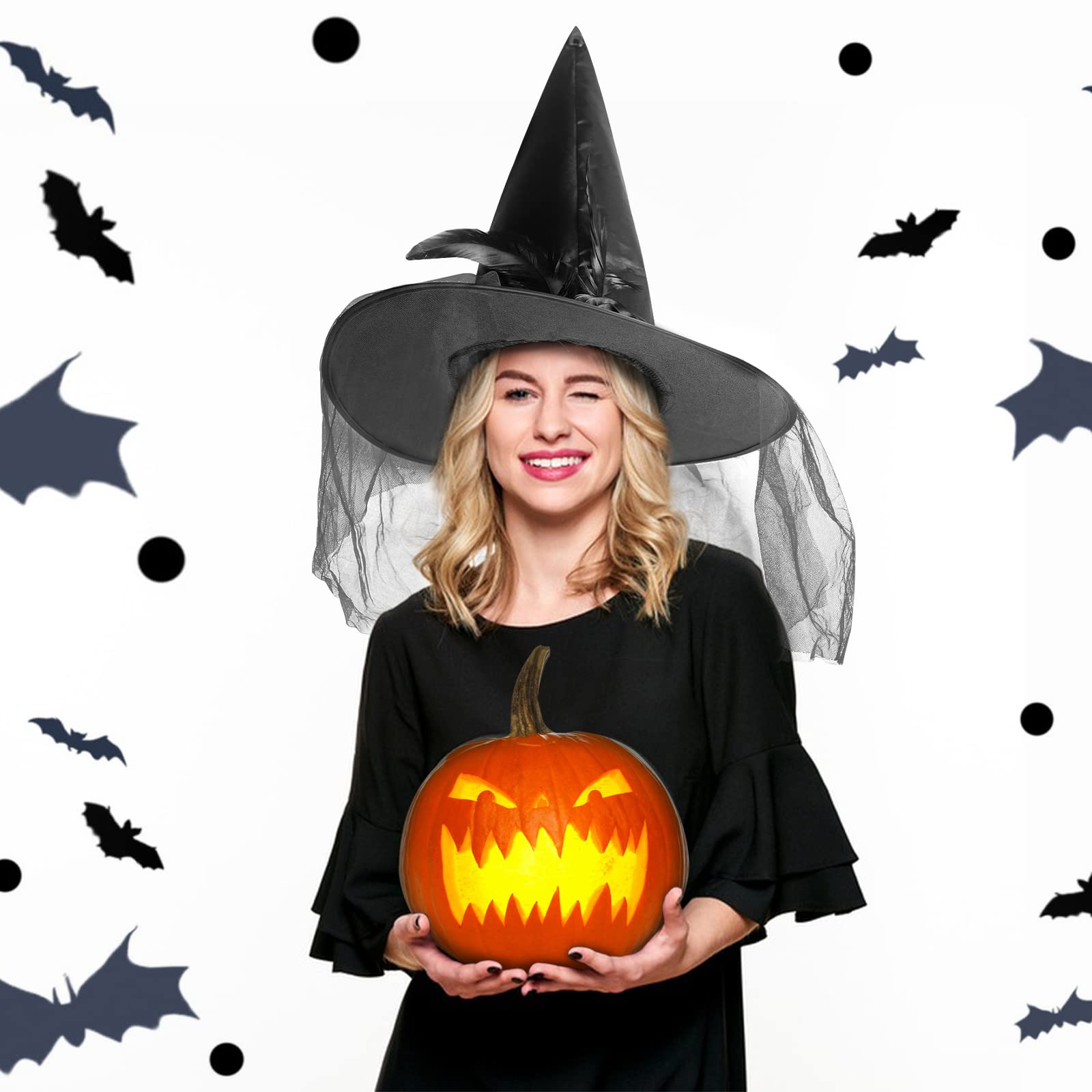 Foto 2 | Venta Internacional - Sombrero para Disfraz de Bruja Halloween Negro