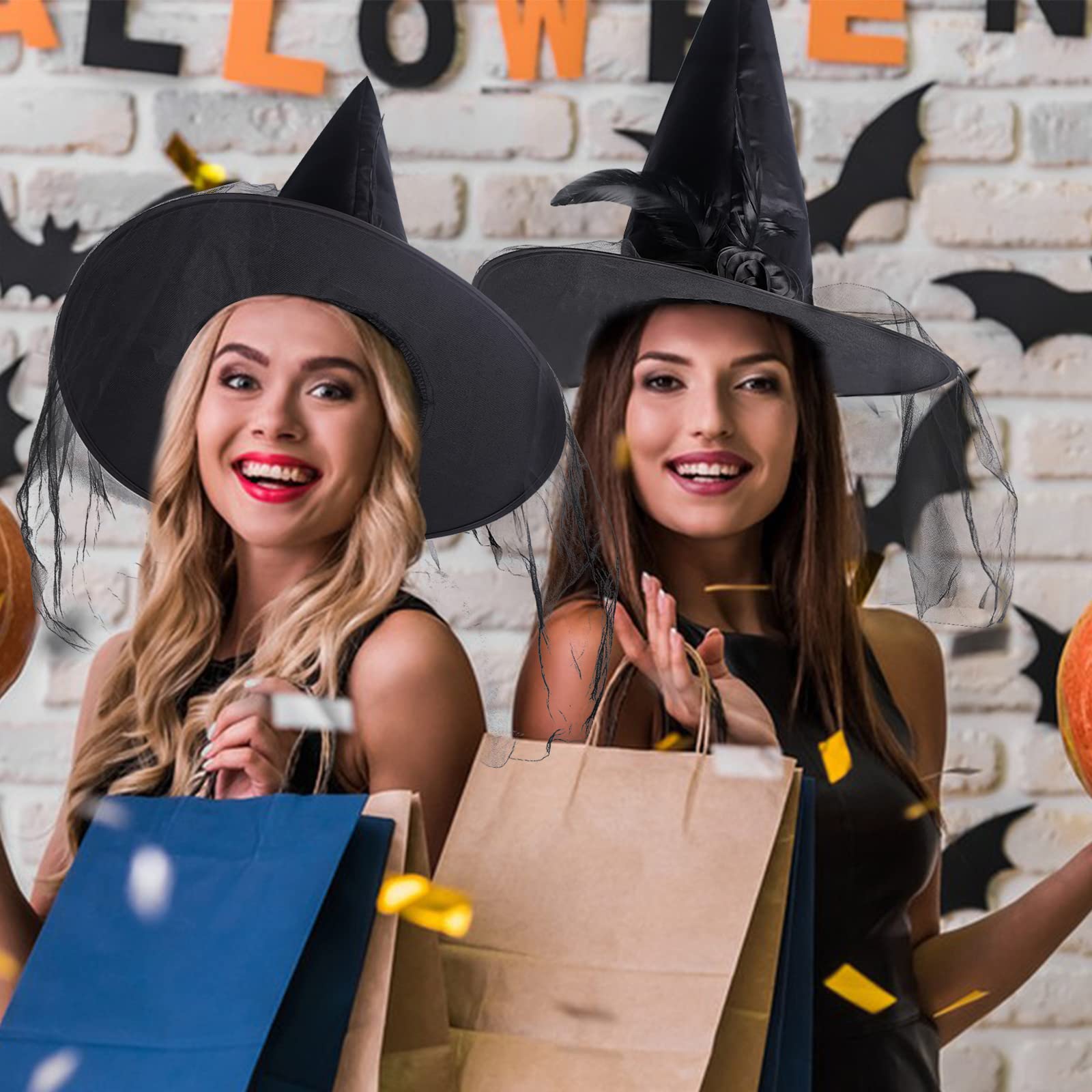 Foto 3 | Venta Internacional - Sombrero para Disfraz de Bruja Halloween Negro