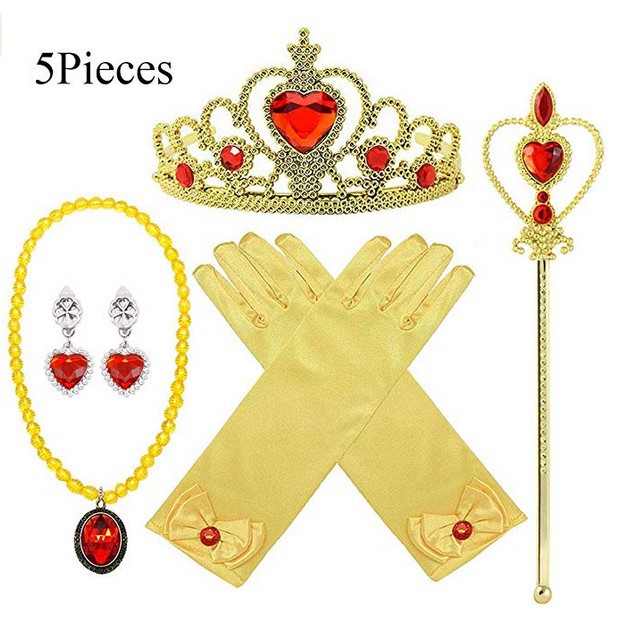 Foto 2 pulgar | Venta Internacional - Set de Joyas Princess Aretes + Collar + Guantes + Varita + Corona