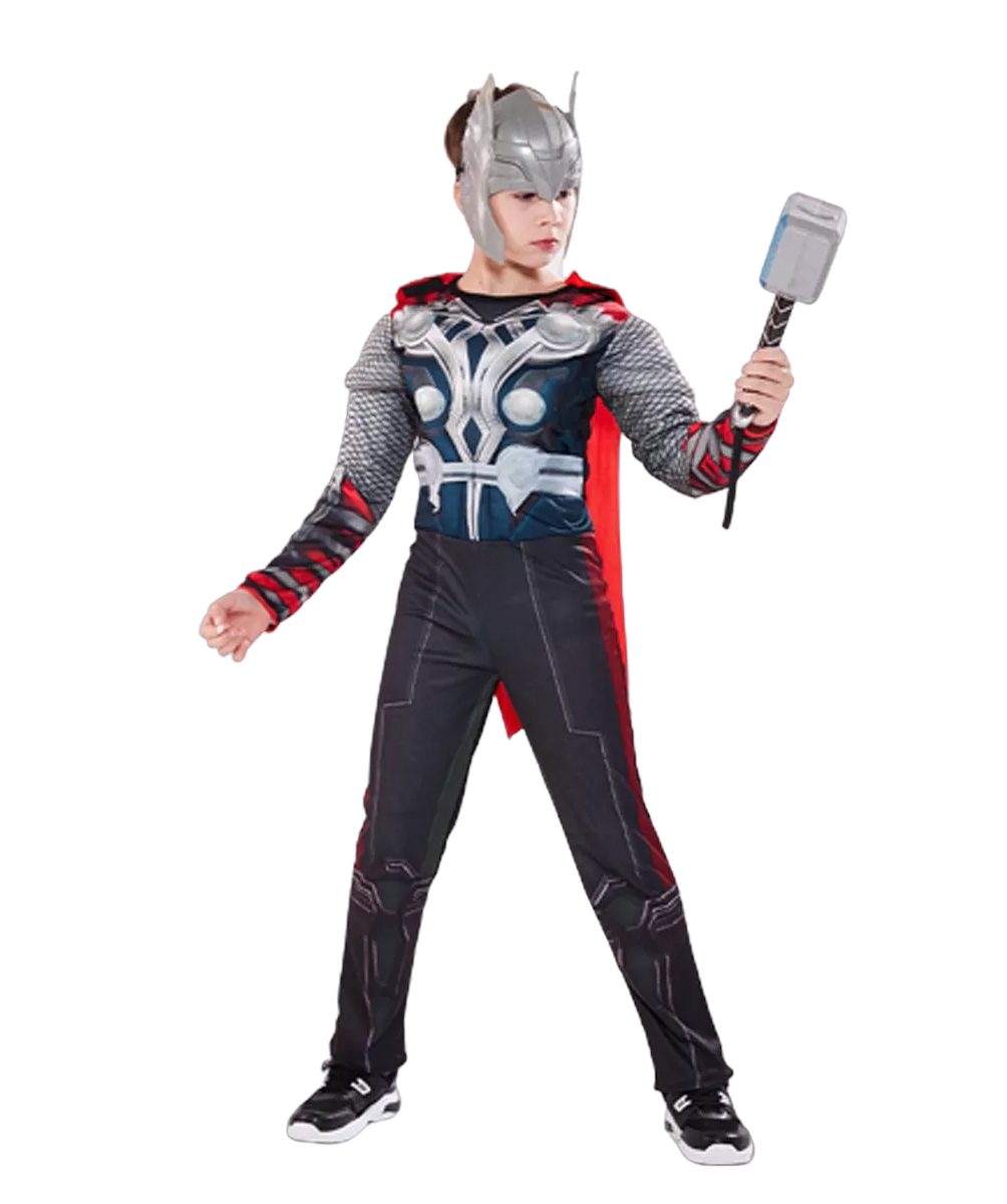 Disfraz Thor Cosplay Halloween Musculoso Superheroes Niños Talla G