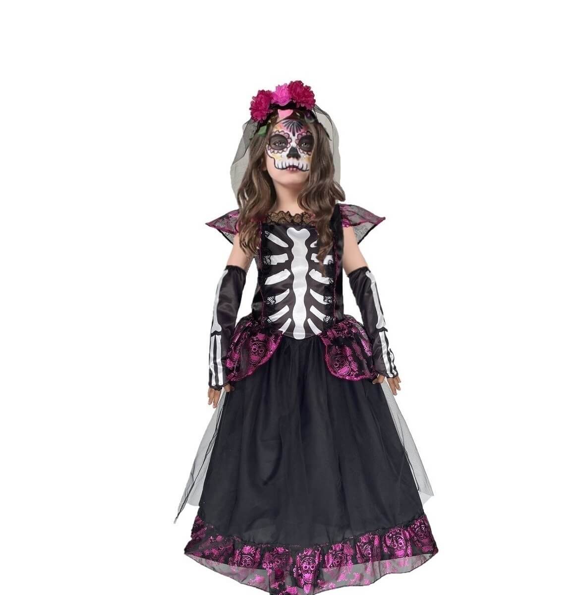 Disfraz de Catrina para Niña