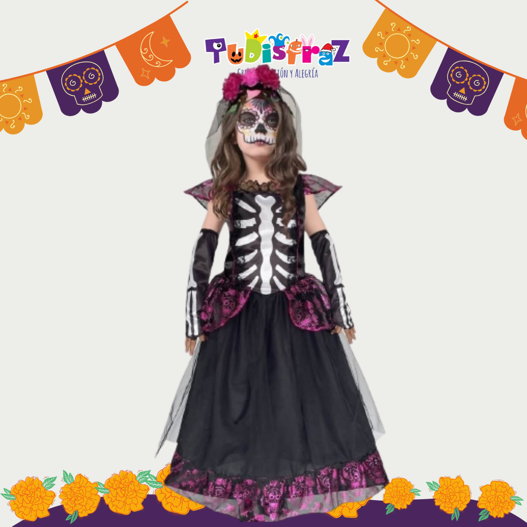 Foto 3 | Disfraz de Catrina para Niña