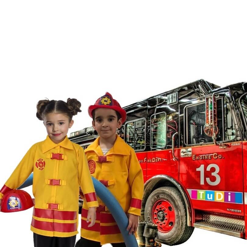 Foto 4 pulgar | Traje de Bombero con Casco para Niñas y Niños
