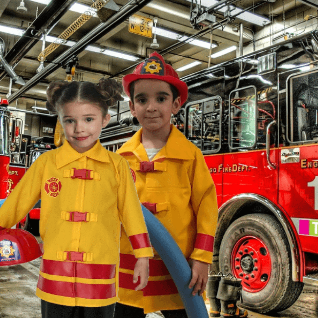 Foto 5 pulgar | Traje de Bombero con Casco para Niñas y Niños